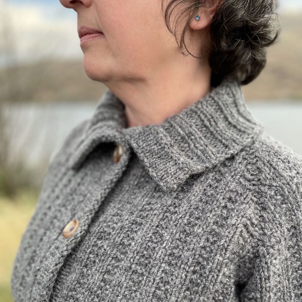 Close-up photo of jacket collar